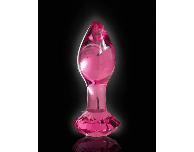 Icicles No. 79 - kúpos üveg anál plug (pink)