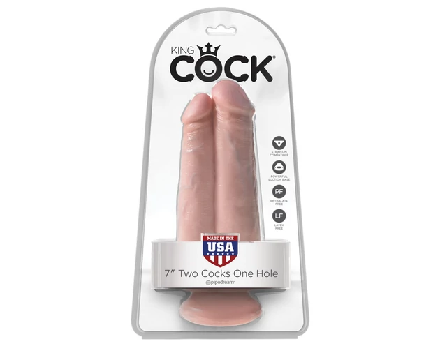 King Cock 7 - Két dildó egy lyukba (natúr)