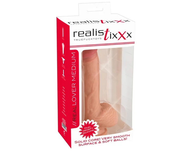 realistixxx - tapadókorongos élethű dildó (22cm) - natúr