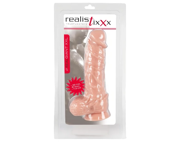 realistixxx Giant XXL - élethű dildó (32cm) - natúr