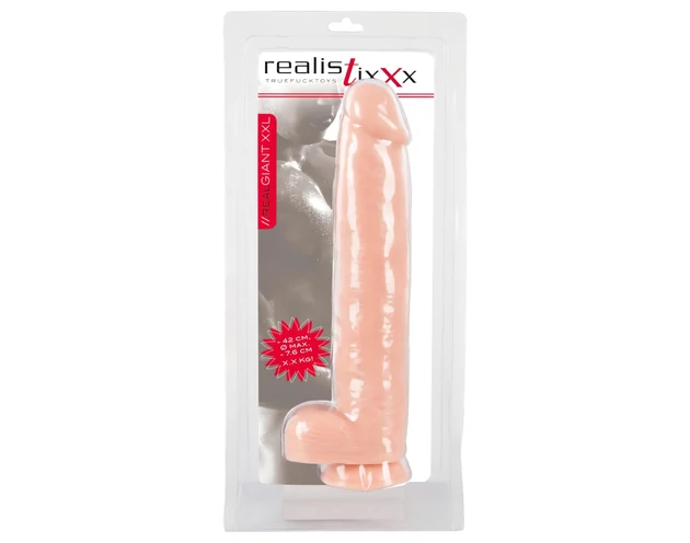 realistixxx Giant 3XL - élethű dildó (42cm) - natúr