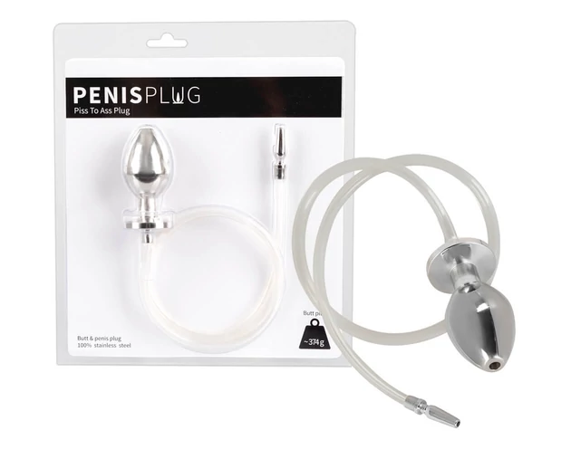 Piss to Ass Plug - üreges anál plug húgycső tágítóval