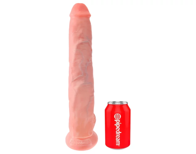 King Cock 14 herés nagy dildó (35cm) - natúr