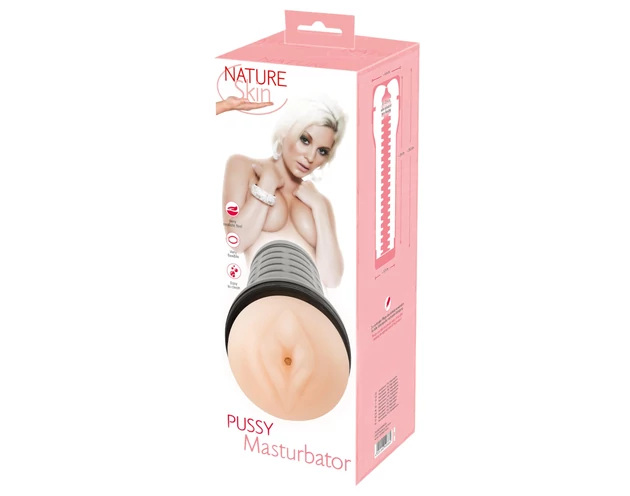 Nature Skin - extra mély, élethű punci tokban (natúr-fekete)