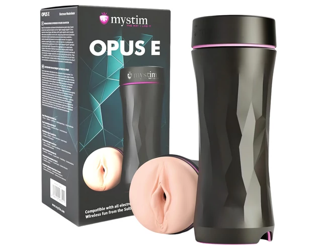 mystim Opus E Vagina - elektro műpunci (natúr-fekete)