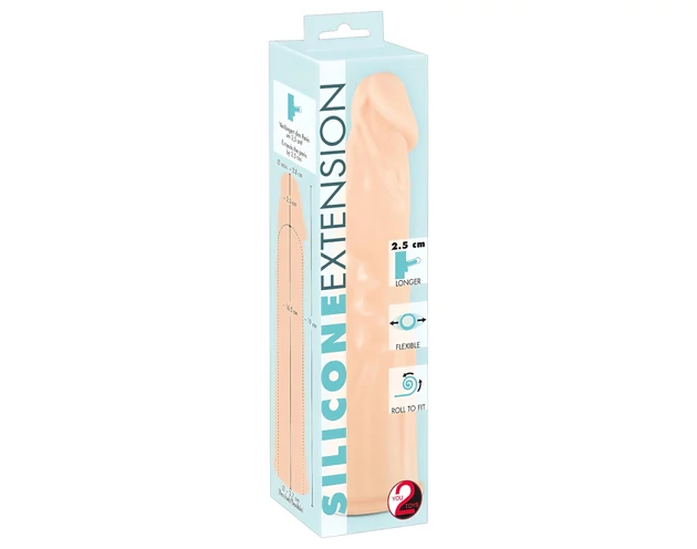 You2Toys - Silicone - hosszabbító péniszköpeny (natúr) - 19cm