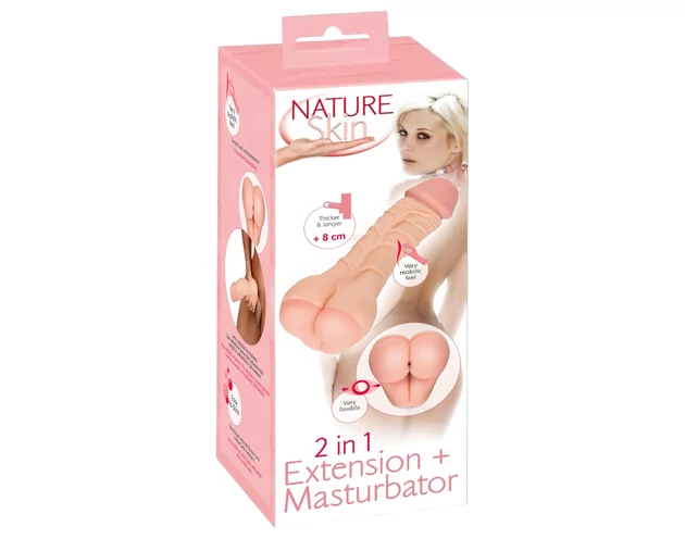 Nature Skin - 2in1 műpopsi és péniszköpeny (natúr)