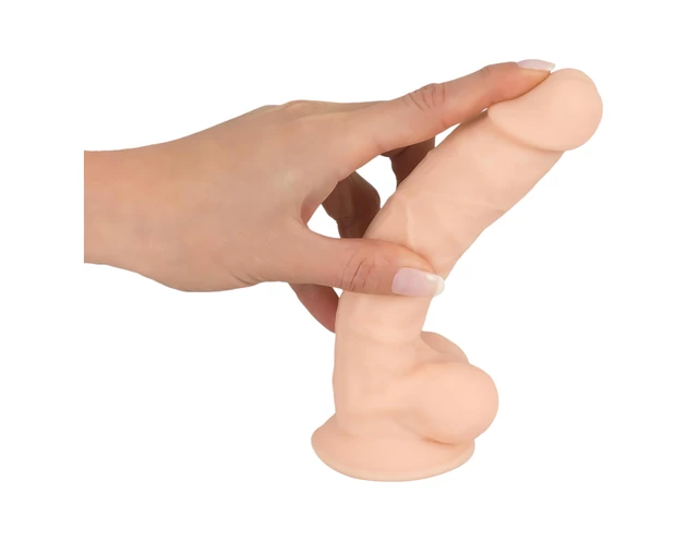 Silexd 7 - tapadókorongos dildó - 17,5cm (natúr)