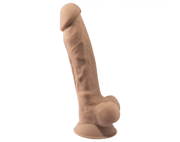 Silexd 7 - tapadókorongos dildó - 17,5cm (natúr)