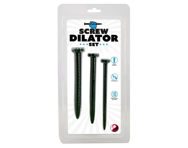 You2Toys Screw Dilator - csavaros húgycsőtágító dildó szett (3 db)