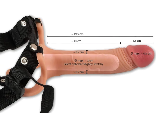 Realistixxx Strap-on - felcsatolható, üreges dildó (natúr)