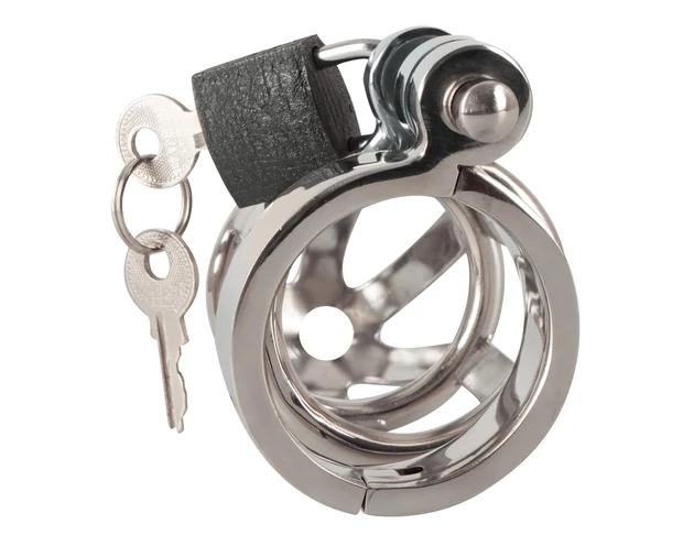You2Toys - Chastity Cage - fém pénisz ketrec, lakattal