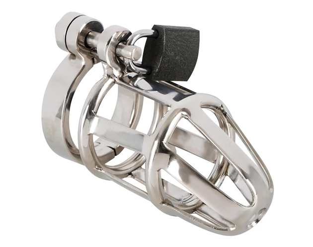 You2Toys - Chastity Cage - fém pénisz ketrec, lakattal