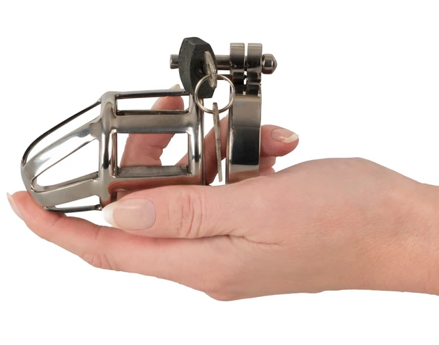 You2Toys - Chastity Cage - fém pénisz ketrec, lakattal