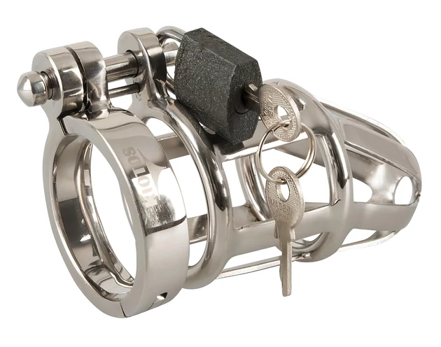 You2Toys - Chastity Cage - fém pénisz ketrec, lakattal