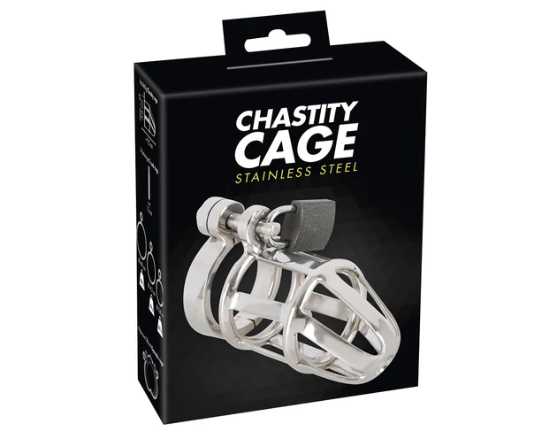 You2Toys - Chastity Cage - fém pénisz ketrec, lakattal