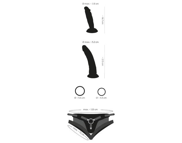 You2Toys - Strap-on Kit - felcsatolható dildó szett (2 dildós)