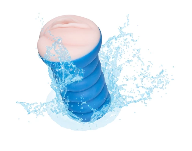 Nature Skin Soft - élethű műpunci maszturbátor (natúr-kék)