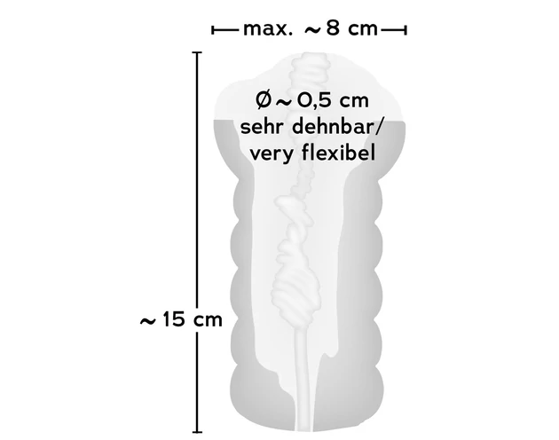 Nature Skin Soft - élethű műpunci maszturbátor (natúr-kék)
