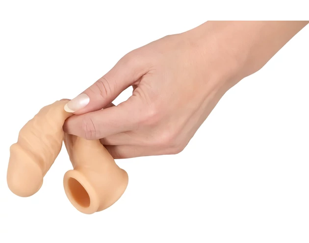 Realistixxx - heregyűrűs péniszköpeny - 16cm (natúr)