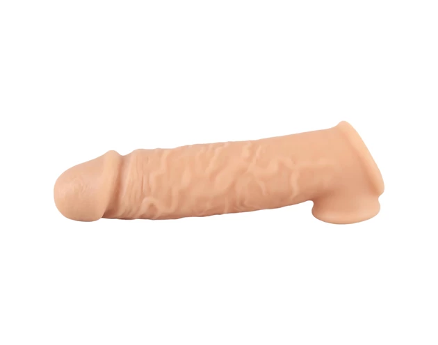 Realistixxx - heregyűrűs péniszköpeny - 16cm (natúr)