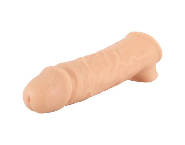 Realistixxx - heregyűrűs péniszköpeny - 16cm (natúr)