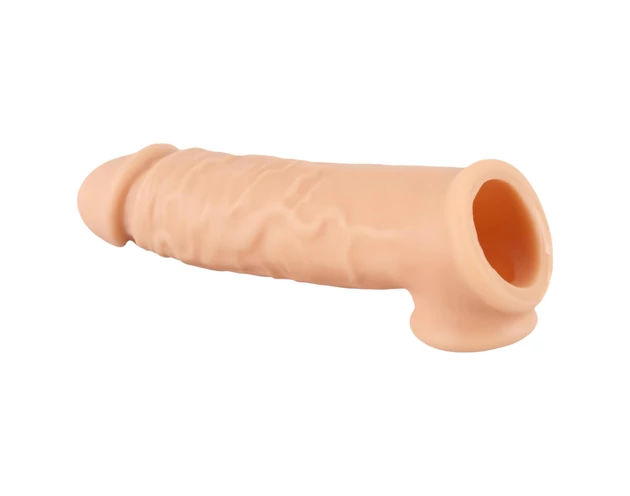 Realistixxx - heregyűrűs péniszköpeny - 16cm (natúr)