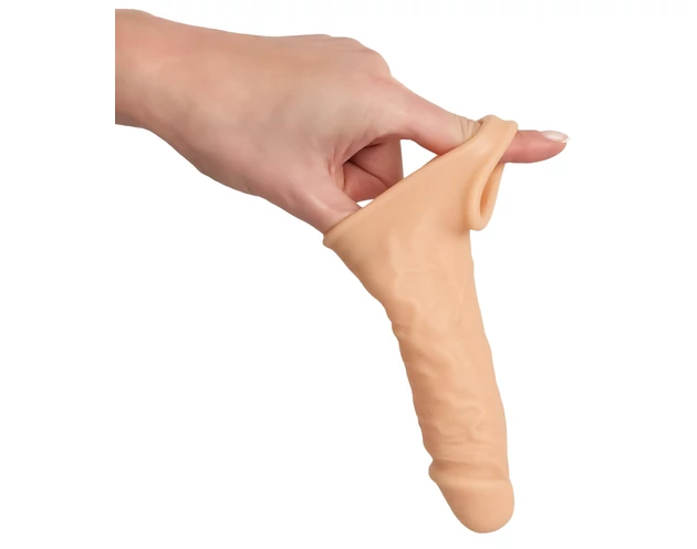 Realistixxx - heregyűrűs péniszköpeny - 16cm (natúr)