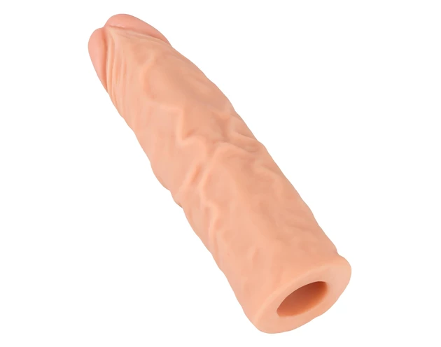 Nature Skin - hosszabbító, vastagító péniszköpeny (19,5cm)