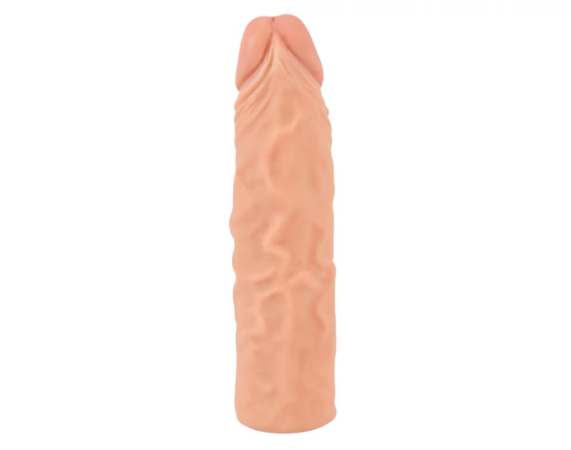 Nature Skin - hosszabbító, vastagító péniszköpeny (19,5cm)