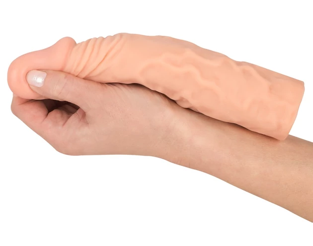 Nature Skin - hosszabbító, vastagító péniszköpeny (19,5cm)