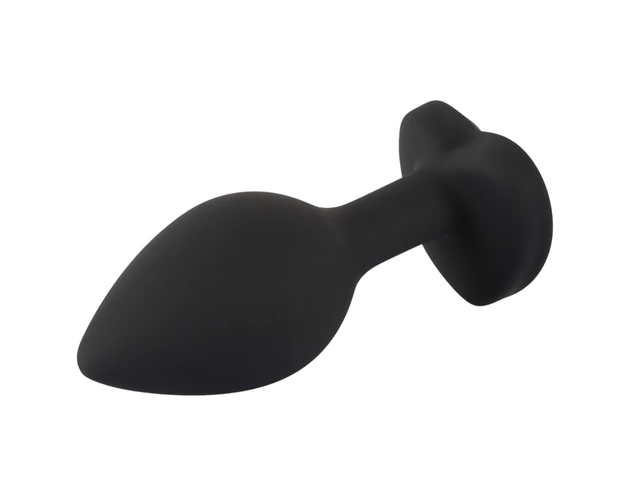 You2Toys Butt Plug - fehér köves anál plug (fekete)