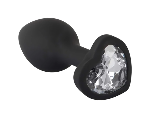 You2Toys Anal Plug - fehér köves anál plug (fekete)