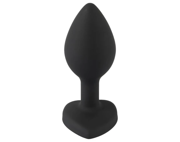 You2Toys Butt Plug - fehér köves anál plug (fekete)