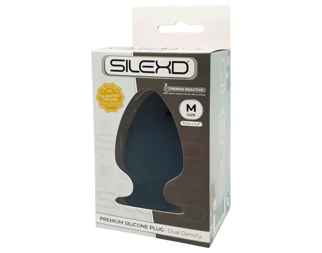 Silexd M - alakítható anál plug - 11cm (fekete)