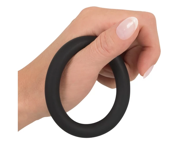 Black Velvet - szilikon péniszgyűrű (fekete) - 5cm