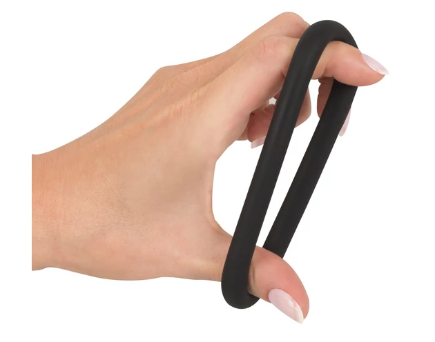 Black Velvet - szilikon péniszgyűrű (fekete) - 5cm