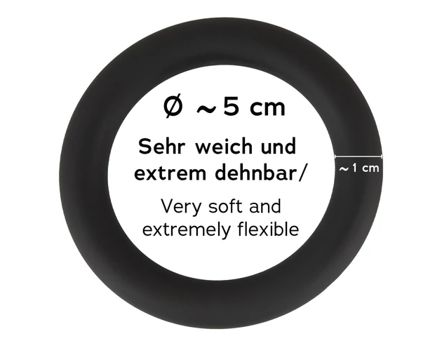 Black Velvet - szilikon péniszgyűrű (fekete) - 5cm