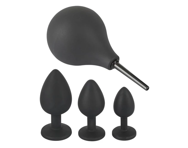 Black Velvet - anál plug szett (4 részes) - fekete
