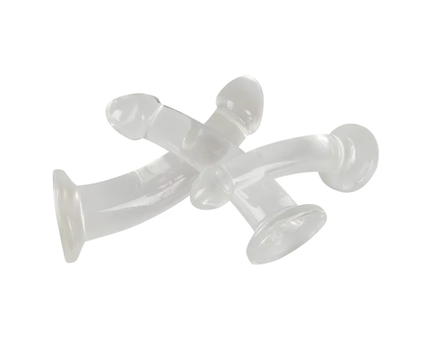 Crystal Clear - makkos anál dildó szett - 3 részes (átlátszó)