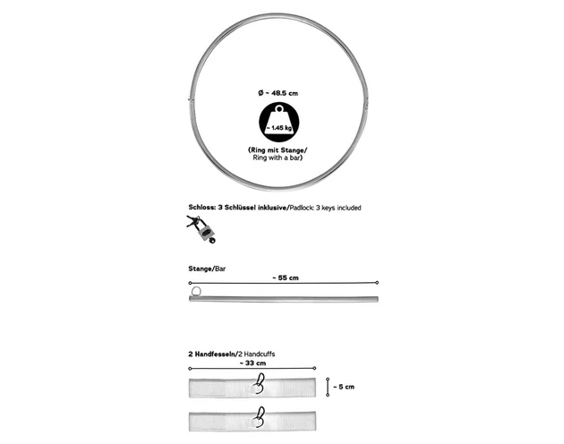 You2Toys Bondage Ring - kötöző karika (fekete)