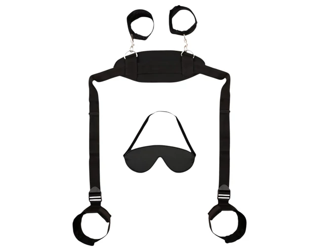 Bad Kitty - nyak-csukló-boka bilincs (fekete)