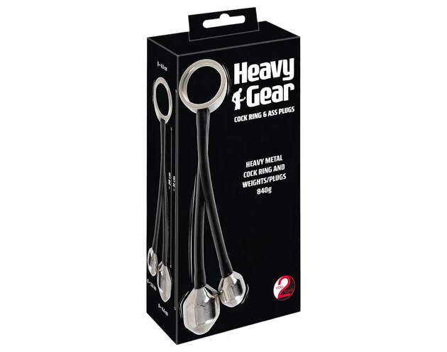 You2Toys Heavy Gear - heregyűrű anál súllyal (fekete)