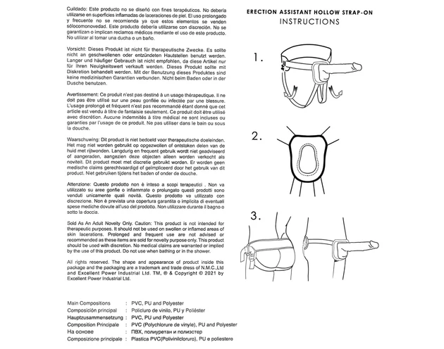 Erection Assistant - üreges felcsatolható dildó (natúr)