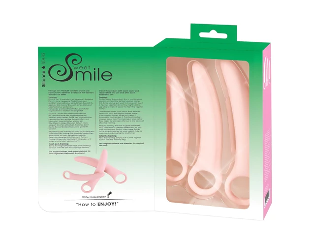 SMILE - Vaginal Trainers - dildó szett - rózsaszín (3 részes)