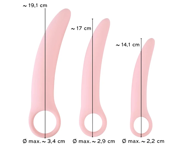 SMILE - Vaginal Trainers - dildó szett - rózsaszín (3 részes)