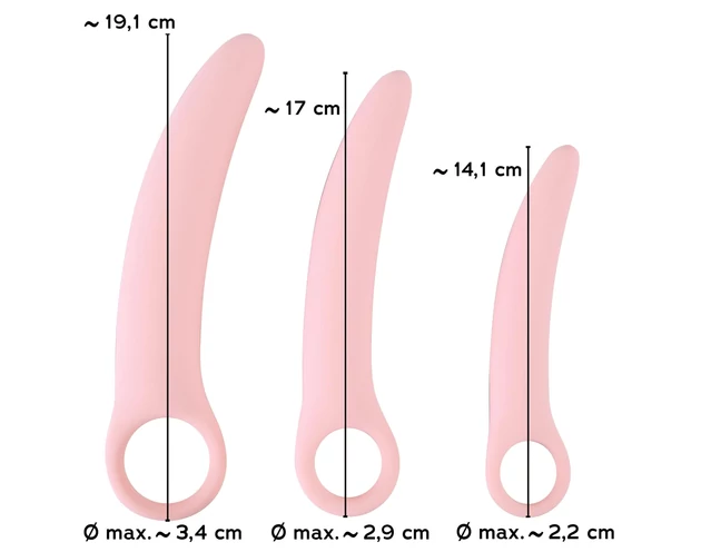 SMILE - Vaginal Trainers - dildó szett - rózsaszín (3 részes)