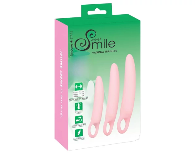SMILE - Vaginal Trainers - dildó szett - rózsaszín (3 részes)