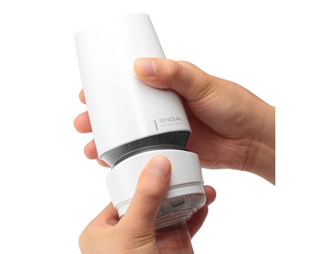 TENGA Aero - szuper szívó száj maszturbátor (fehér-ezüst)