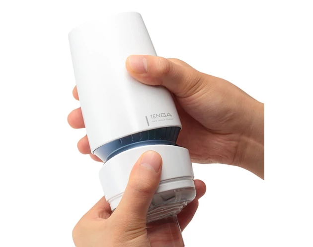 TENGA Aero - szuper szívó száj maszturbátor (fehér-kék)